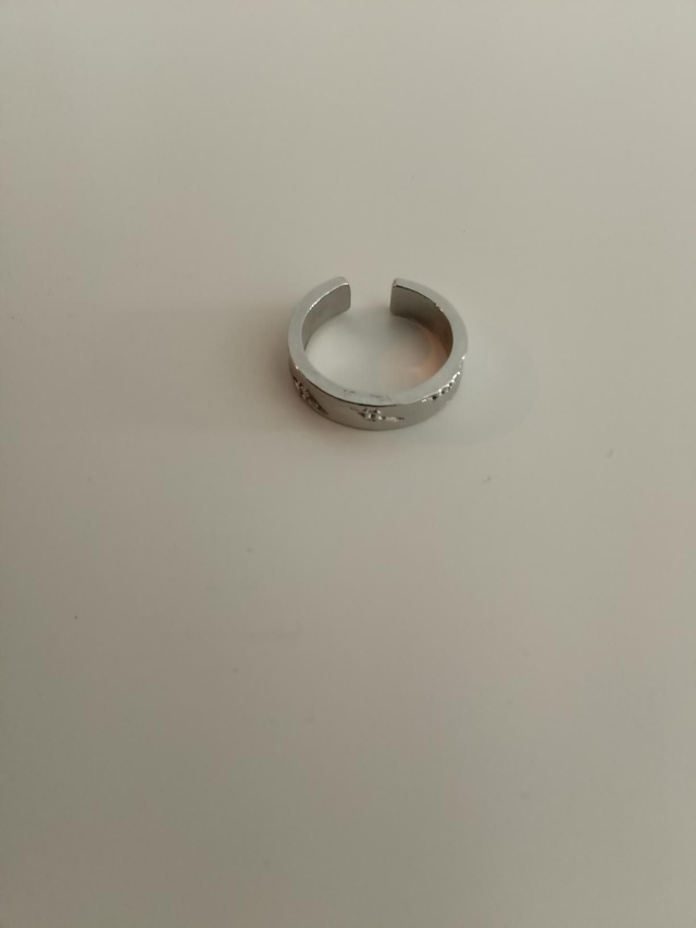 Zilverkleurige open ring