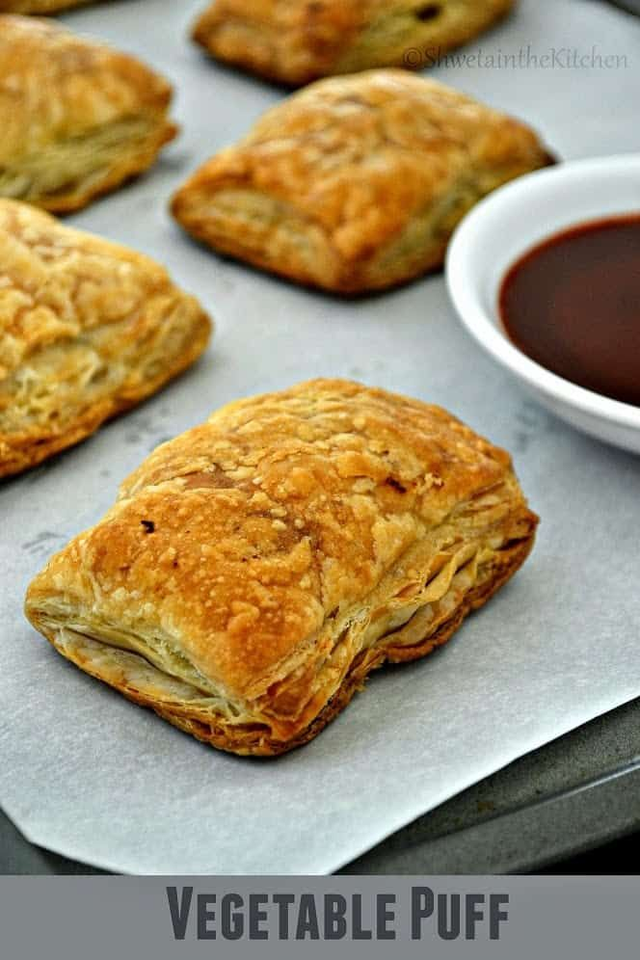 Veg Puff – Flaky Pastry with Savoury Vegetable Filling