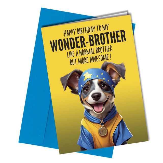 #360 Wonder - Brother | Dog Birthday Card