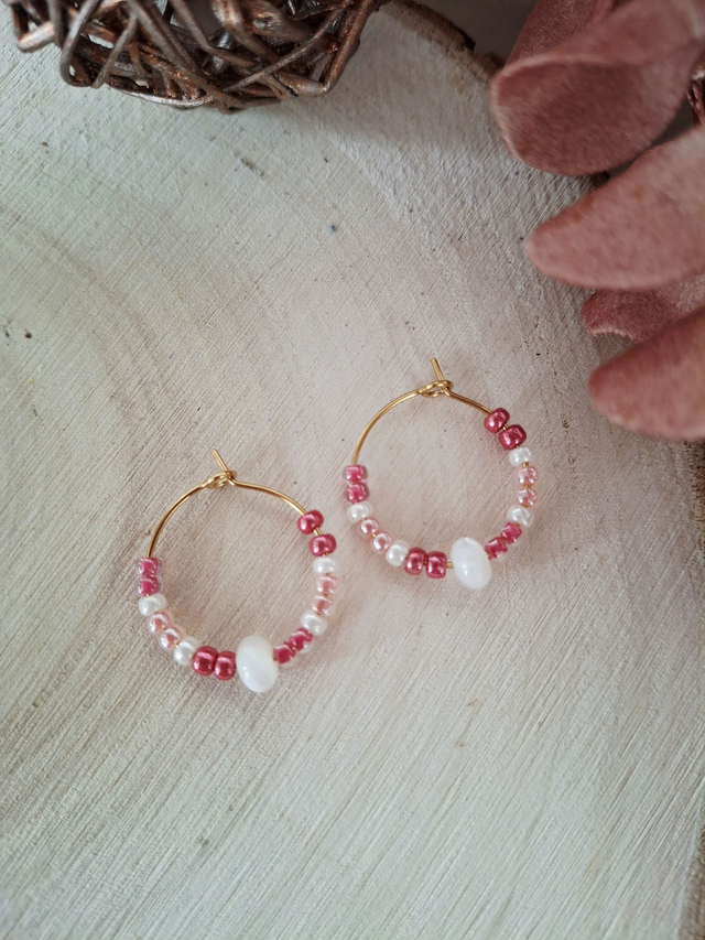 Créoles Rose en folie 