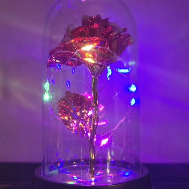 Rose éternelle Led - Rouge