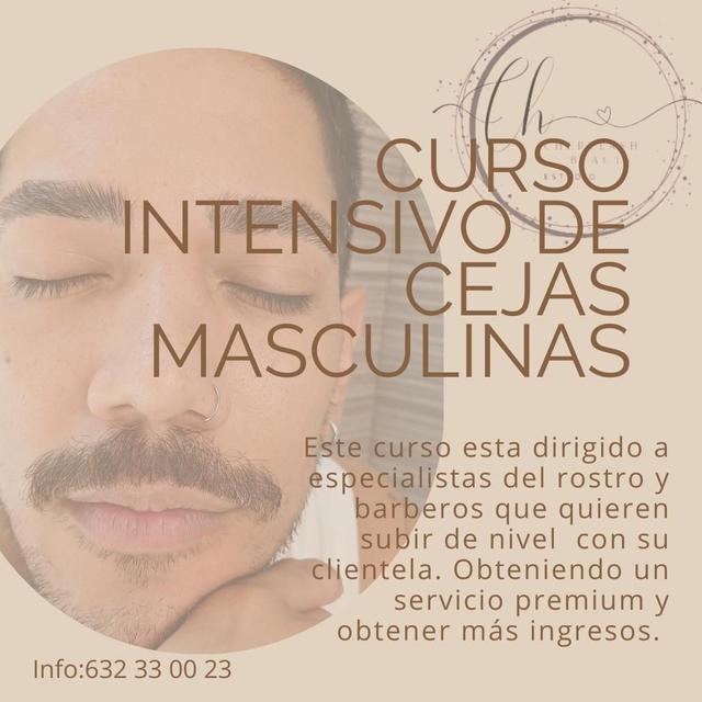 Curso cejas masculinas