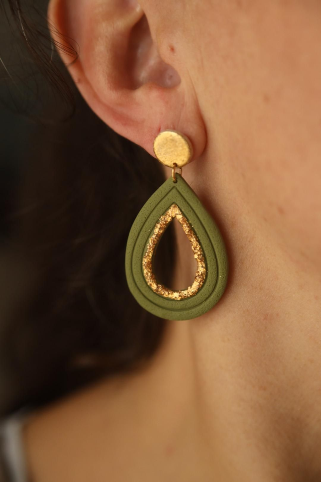 Boucle Oreille Collection Automnale Dorée 