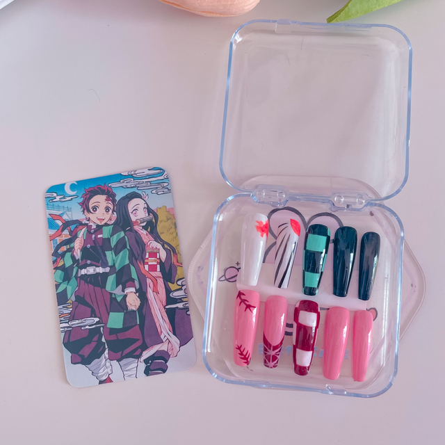 Set de Press-on Nails "Demon Slayer - Kimetsu No Yaiba" ⚔️👹