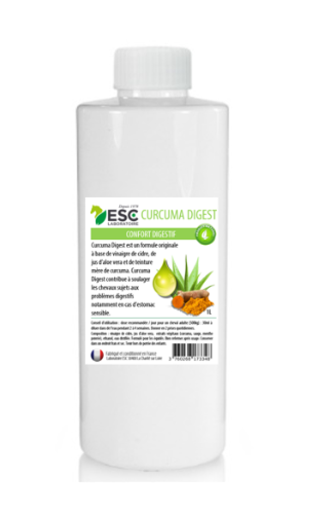 CURCUMA DIGEST – Jus d’aloe + curcuma – Confort digestif du cheval