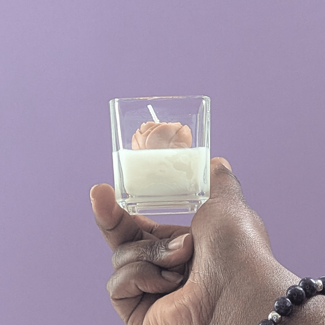 Bougie en verre – Musc blanc