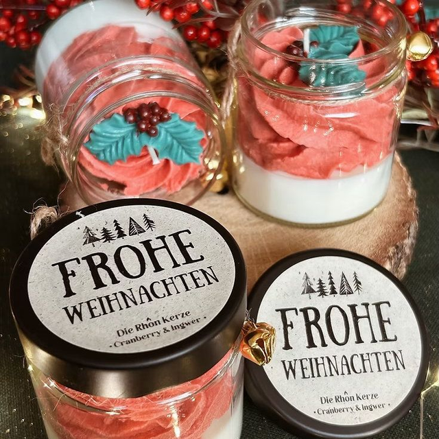 Rhön Duftkerze "Frohe Weihnachten" 160g