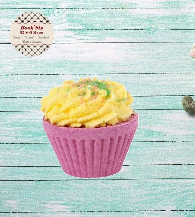 Fondant de bain " Crème fouettée/rhubarbe "