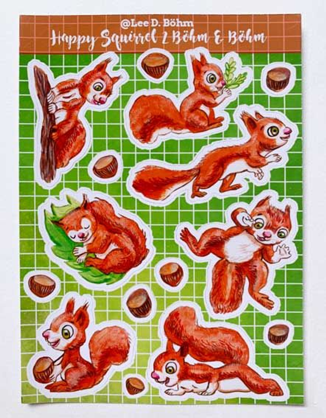 Stickersheet "Happy Squirrel 2"
