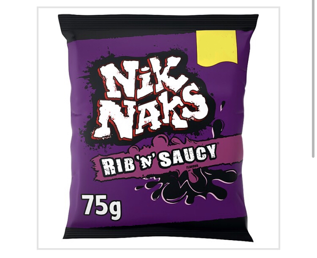 Nik Naks Rib 'N' Saucy Flavour 75g