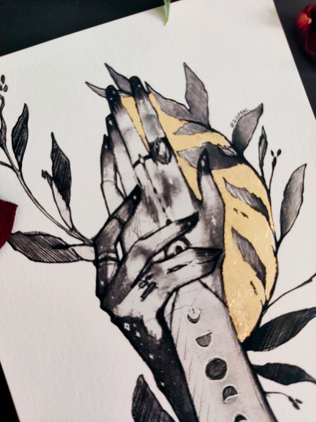 Hands - Real Leaf Gold - A5