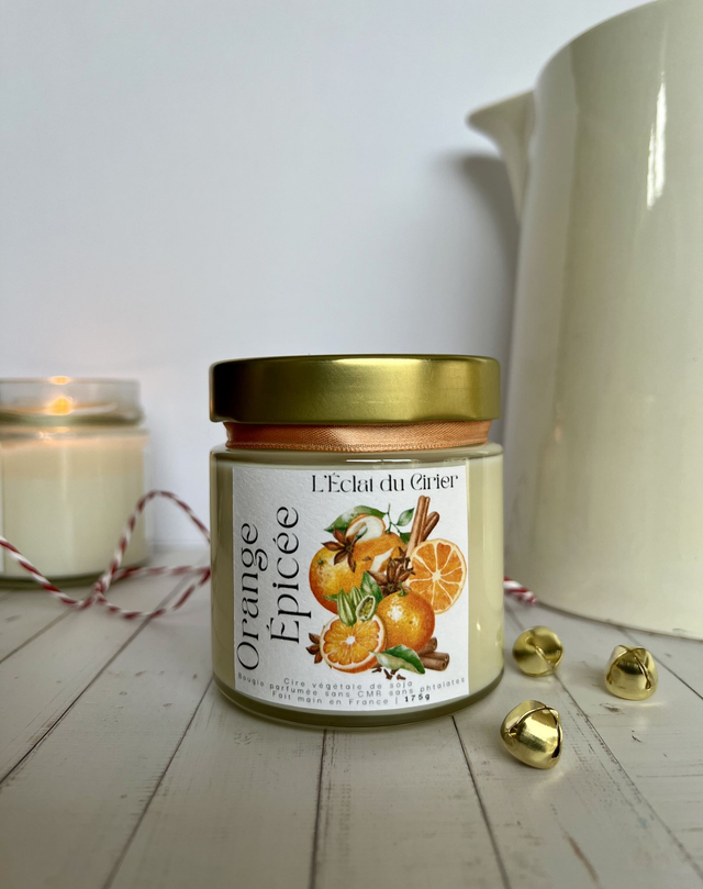 đ Orange ĂpicĂ©e - Bougie parfumĂ©e artisanale