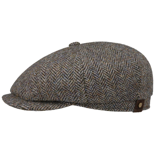 Stetson Hatteras Harris Tweed Herringbone Cap 