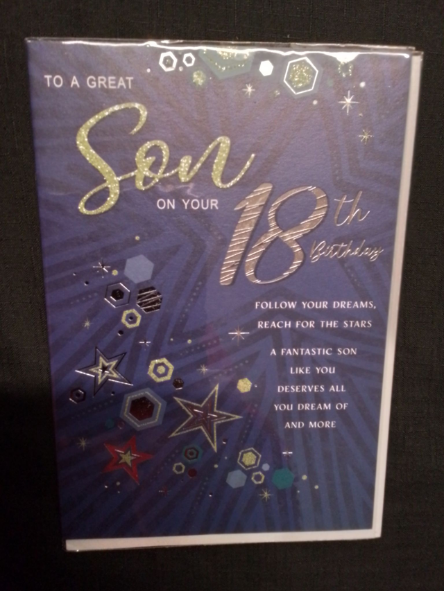 18th Son Birthday Card Modern stylish design