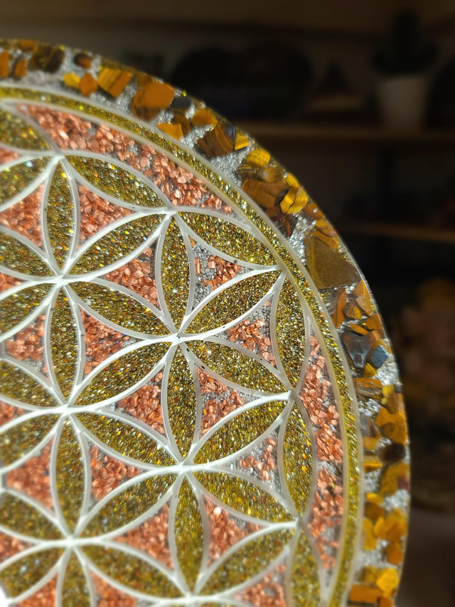 Fleur de vie 7 Chakras Œil de tigre 🐯