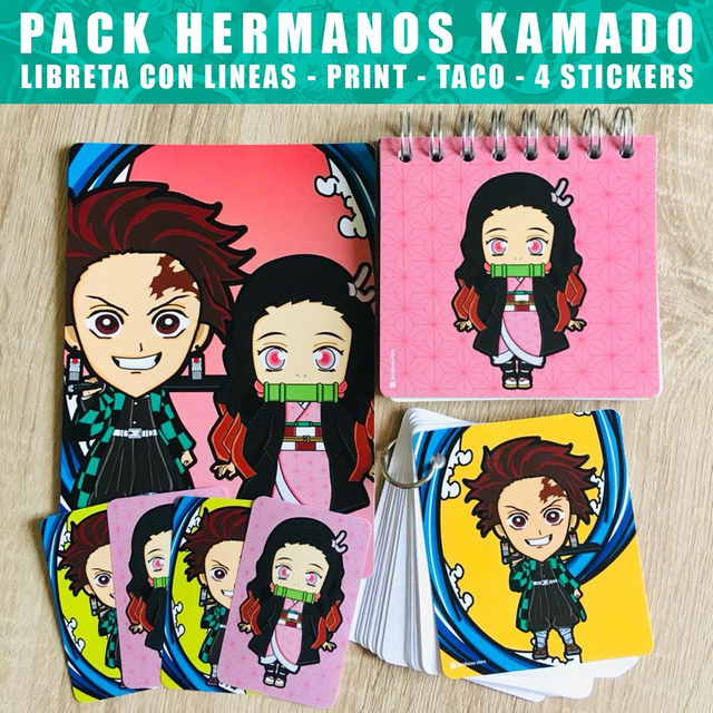 Pack Libreta anillada Hermanos Kamado