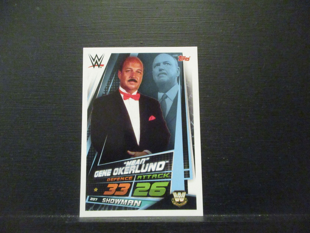 "Mean" Gene Okerlund - W Legends Slam Attax Universe Original Trading Card #207