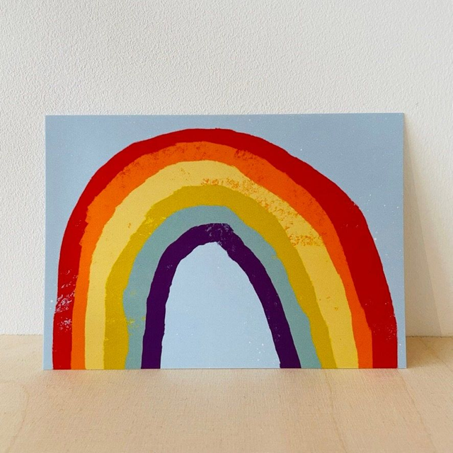 Ansichtkaart regenboog, 10 x 15 cm