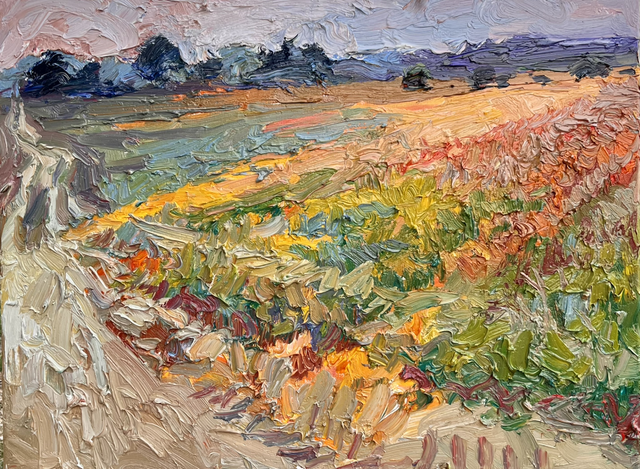 „Vergehendes Licht im August“ – Öl auf Leinwand, 60 × 80 cm, 2024 | Fading Light in August