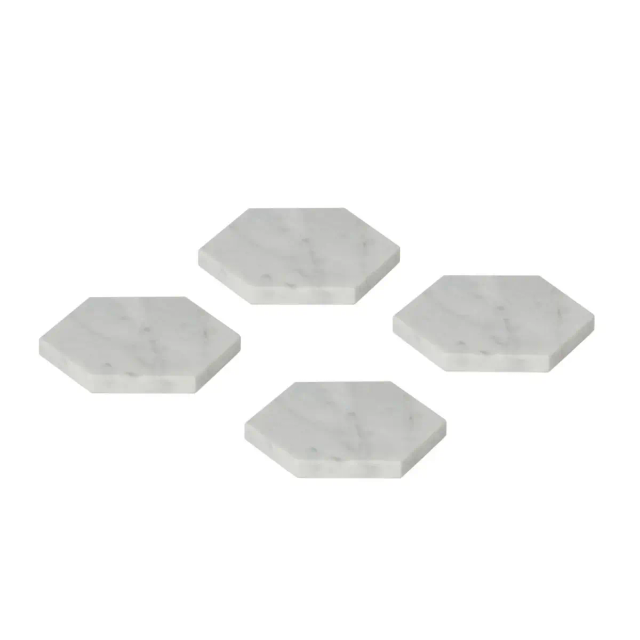 SET 4 POSAVASOS MARMOL 9X9