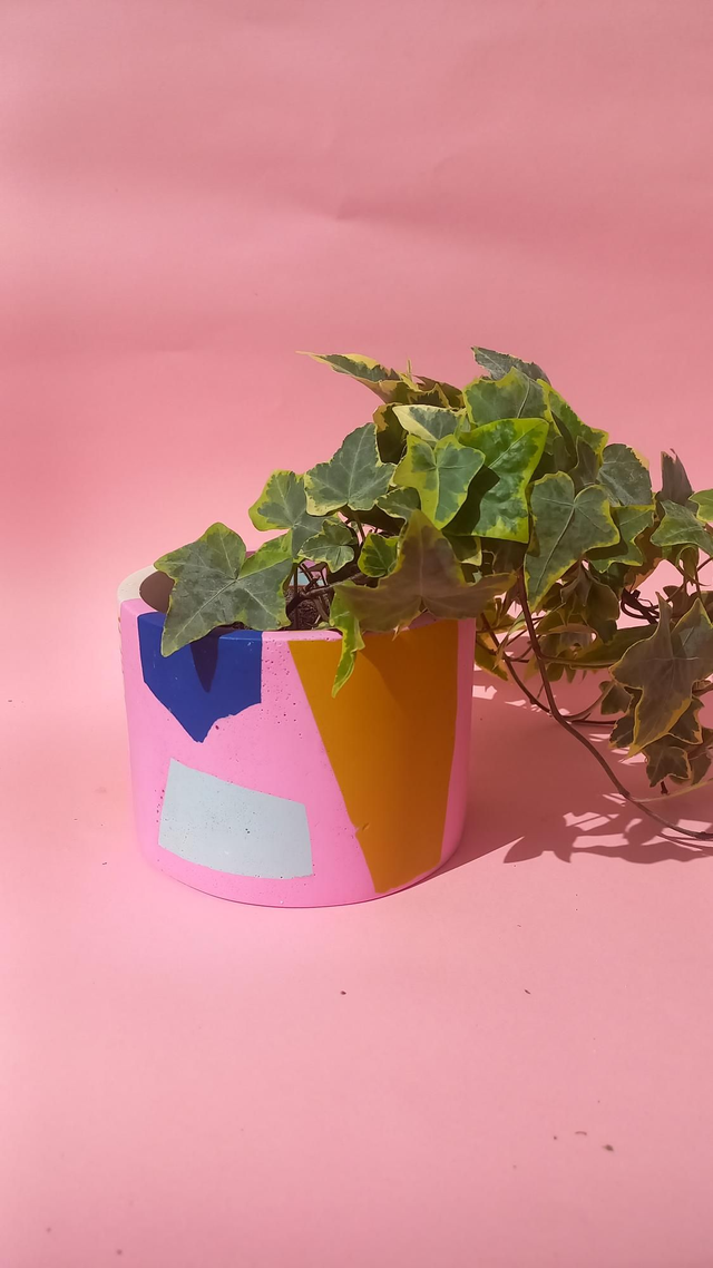  Osłonka na doniczkę, różowa doniczka, kolorowe lastryko