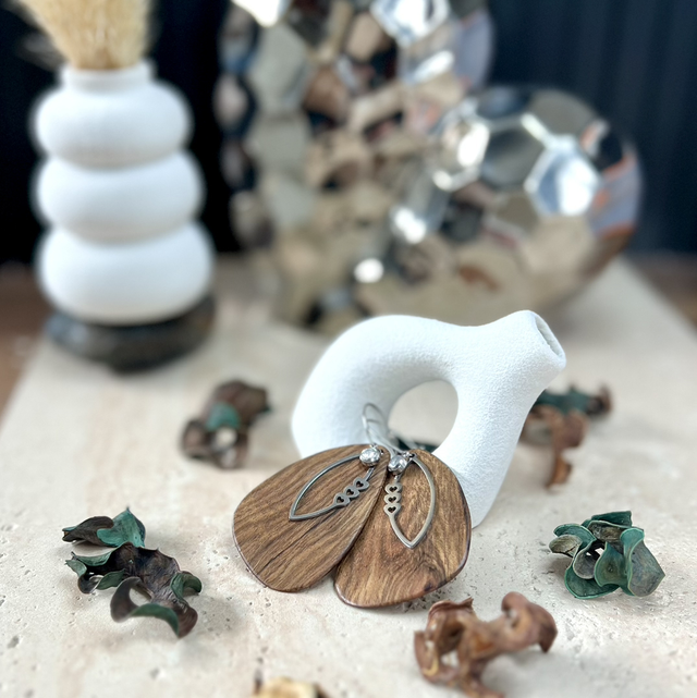 Boucles "Navette Cœur de Paldao" – Édition Zirconium Scintillant