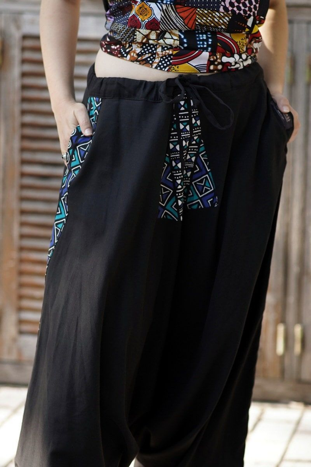 Sarouel NIOFAR | Coton bio &amp; wax | Imprimé ASAMAAN