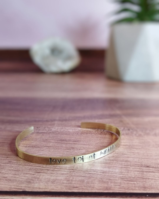 Bracelet mantra &quot;Lève toi et brille&quot;