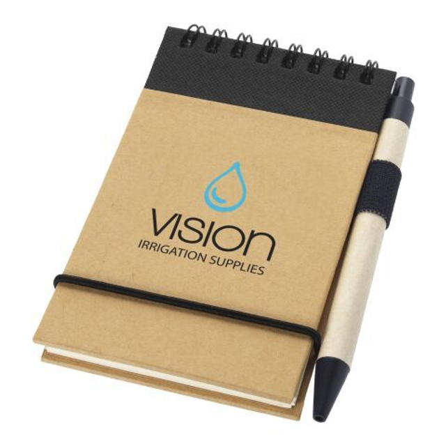 Zuse A7 recycled jotter notepad with pen