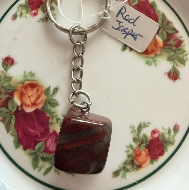 Red Jasper keyring 