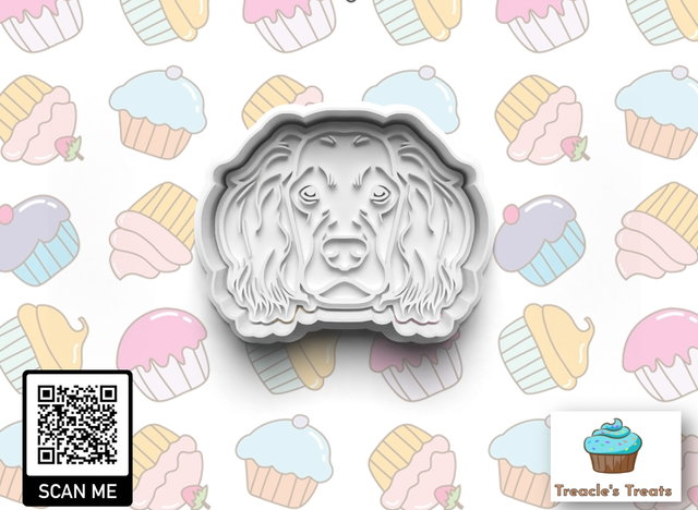 English Springer Spaniel Head Fondant/cookie stamp with cutter