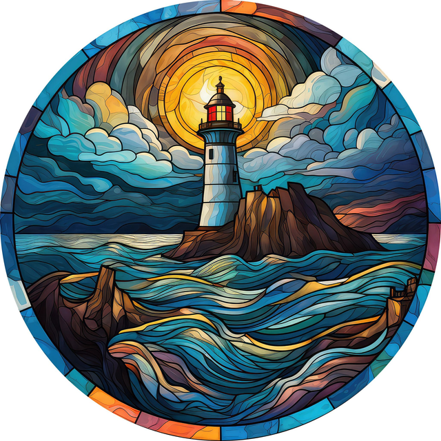 Metal Wind Spinners light house  Design