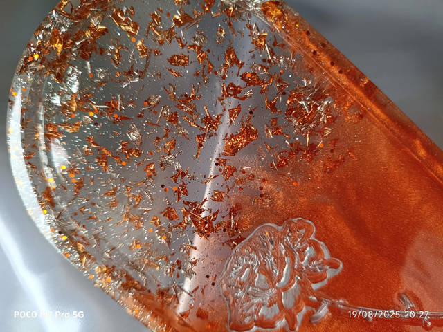 Vide poche ovale fleur