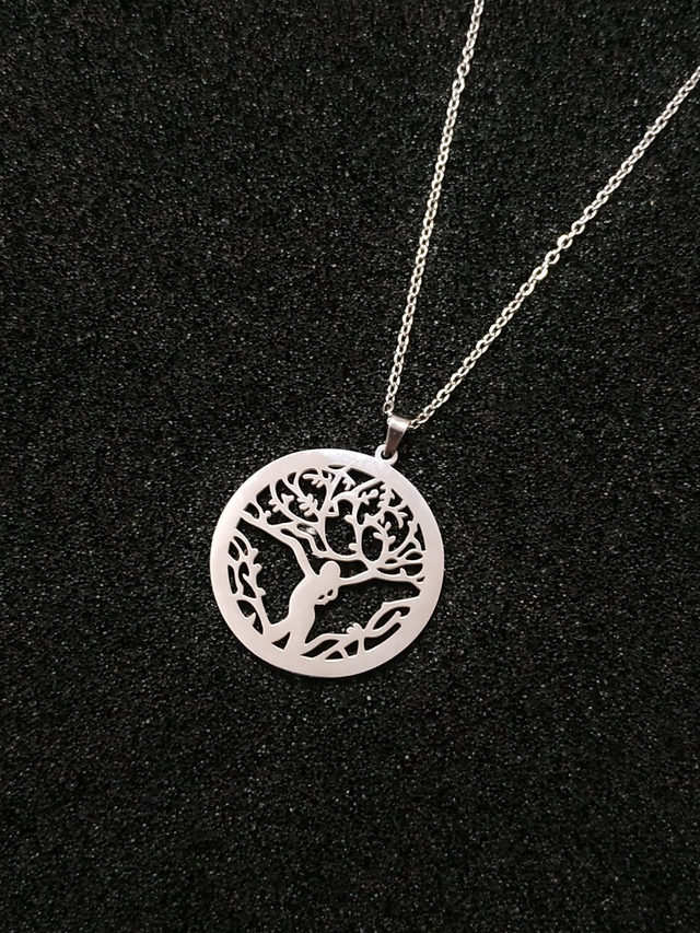 Collier arbre de vie argenté