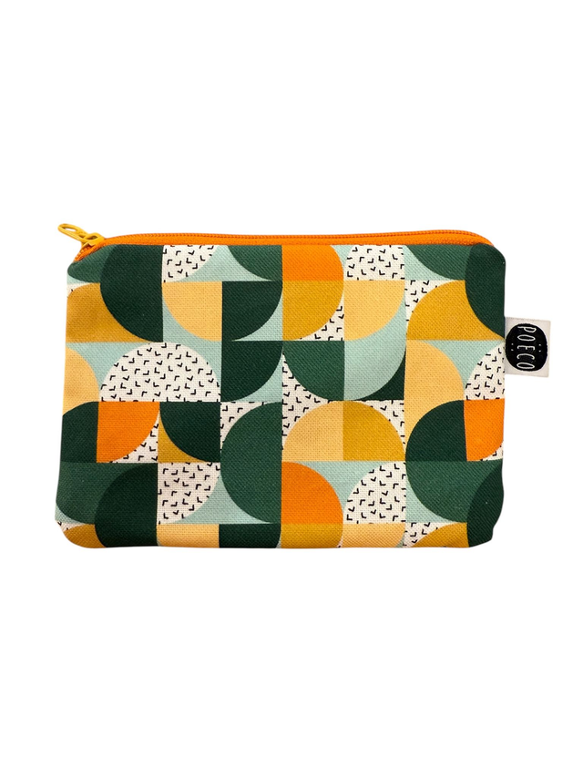 Trousse porte-monnaie - BAUHAUS ( orange - vert - jaune) 