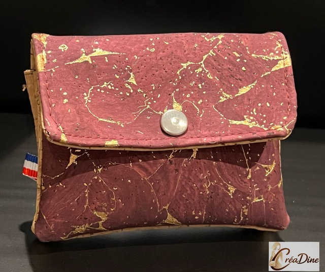 Porte monnaie double compartiment Grévin « Prune »