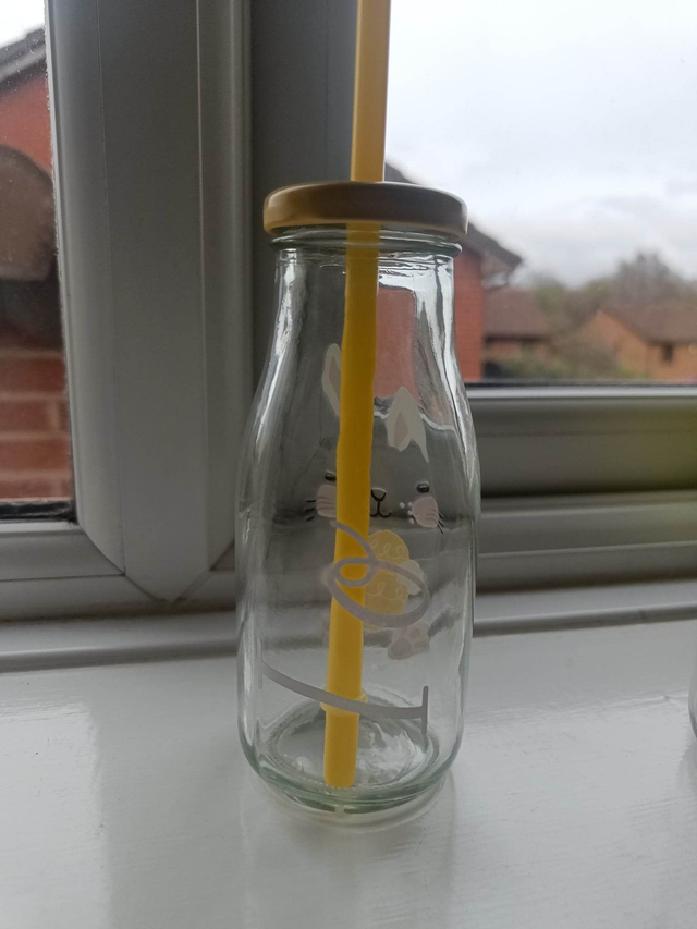 Personalised Glass Easter Milk Bottle 