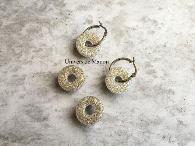 Pampilles Donut champagne 20 mm 