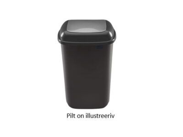 Prügikast 90L Quatro Bin hõbe/must