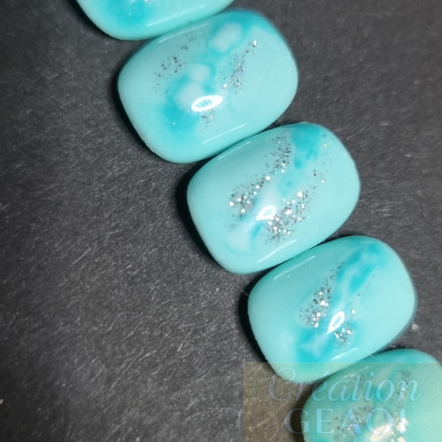 Abstrait lagon little carré xs créer à la commande délai de 7 jours Ouvrable