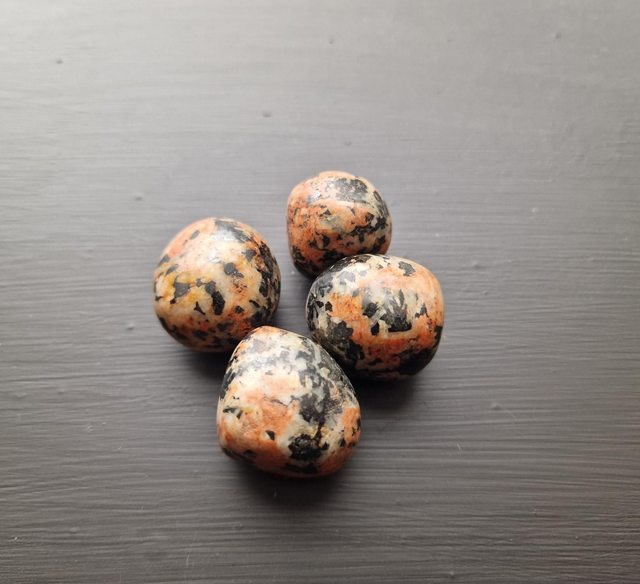 Orange Orthoclase with tourmaline