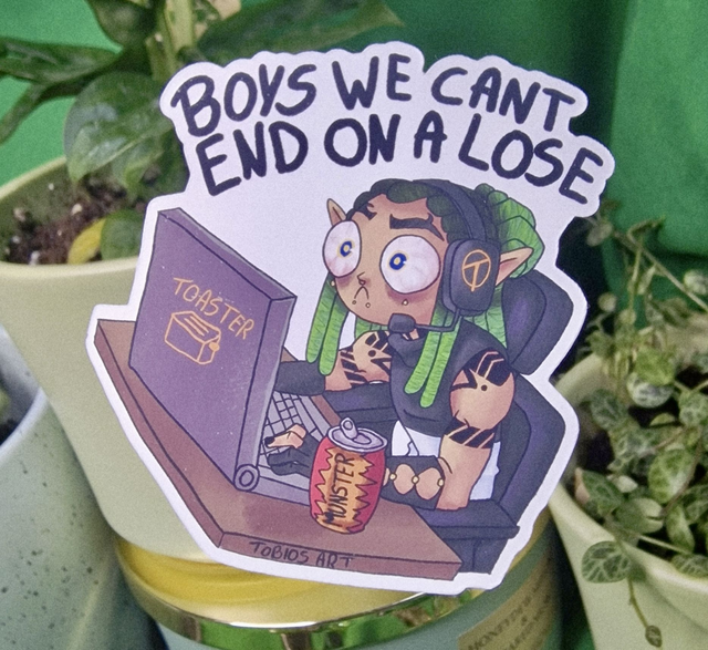 We Cant End On a Lose Gamer Soft Touch Vinyl Sticker