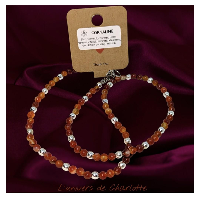 Collier "Cornaline" 20 cm C-005