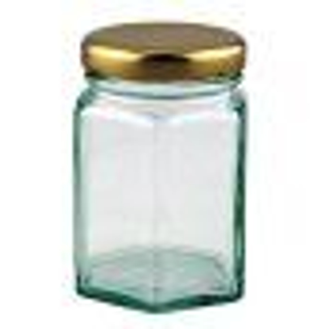 Honey Jars - 1/2 lb or 8oz Hex - box of 108 inc. lids