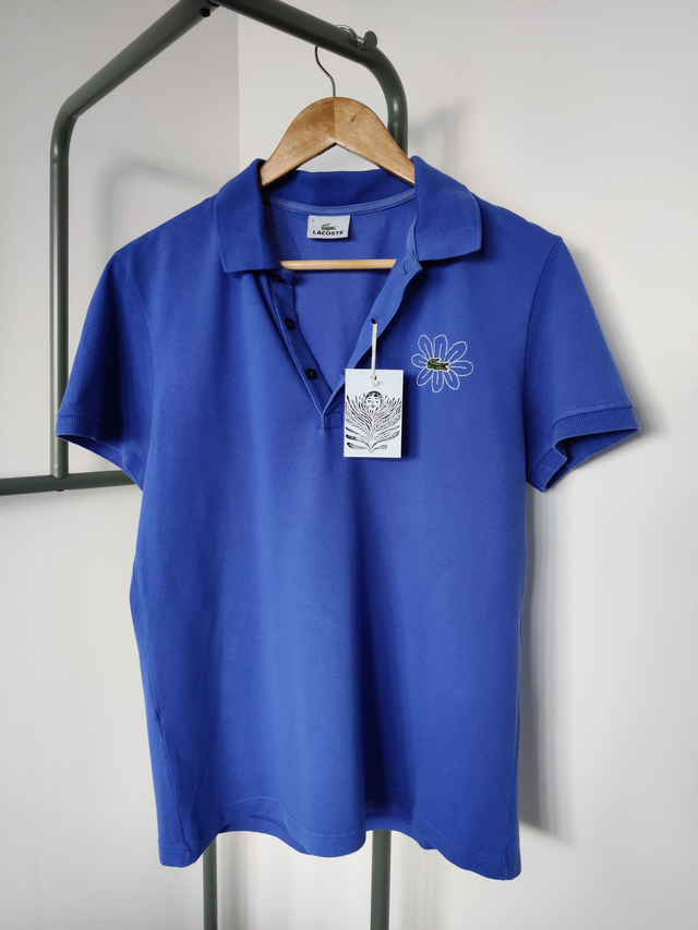 Polo Lacoste brodé - "Fleur de croco"