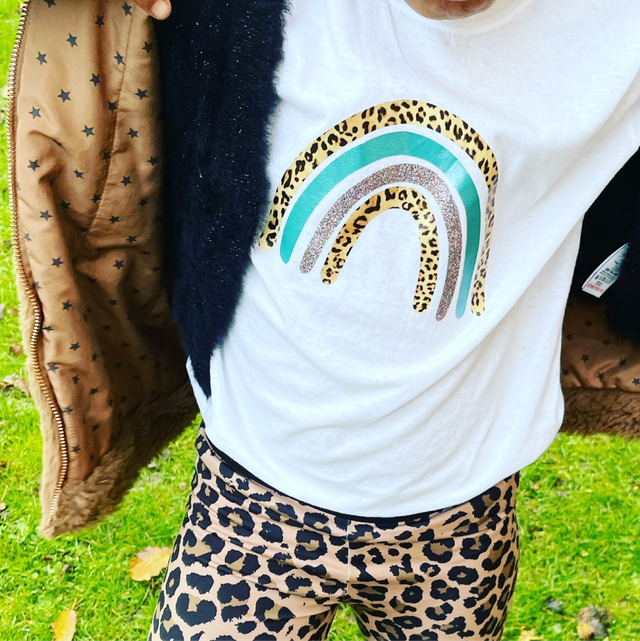 Kids Multicoloured Rainbow Cross T-Shirt | Tambas Prints 