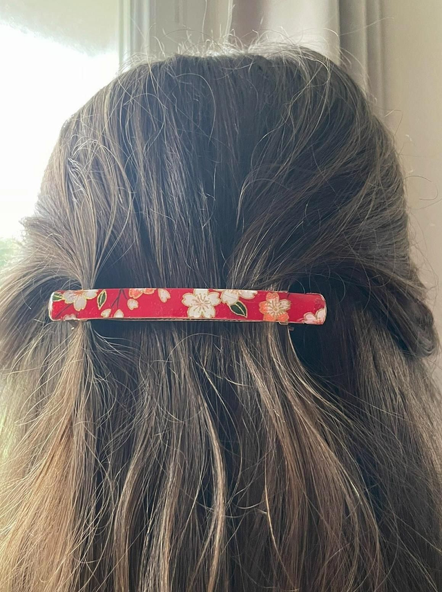 Barrette en Papier Japonais - Élégance et Lumière 