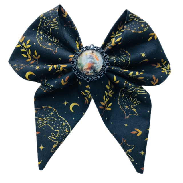 Barrette à cheveux noeud - Renard Cosmic