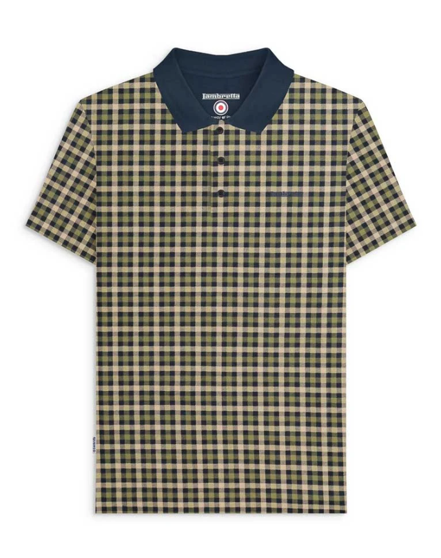 Lambretta SS5015 Check Polo - Navy