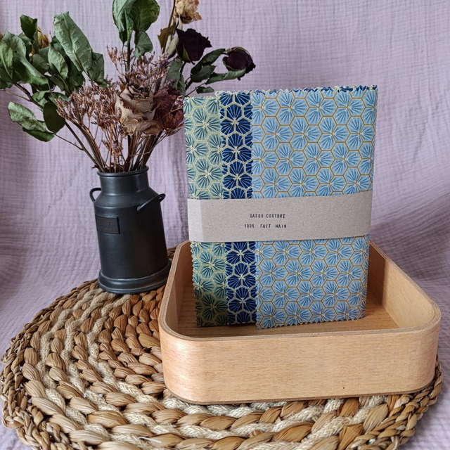 Trio Bee-Wraps Riads Bleu